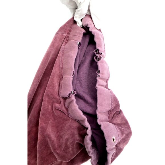 Vintage Retro Thrashed Y2K Juicy Couture Purple Velour Wide-Leg Pants S - Picture 6 of 9